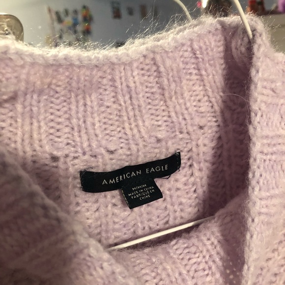 American Eagle purple knit sweater, very lightly worn. - Picture 4 of 5
